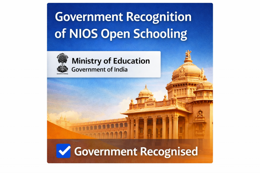 Government recognition of NIOS open schooling in Bangalore