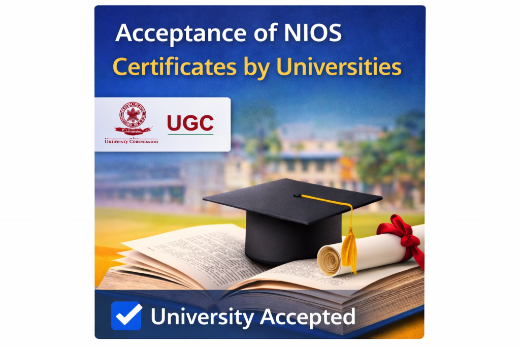 Acceptance of NIOS certificates by universities in India