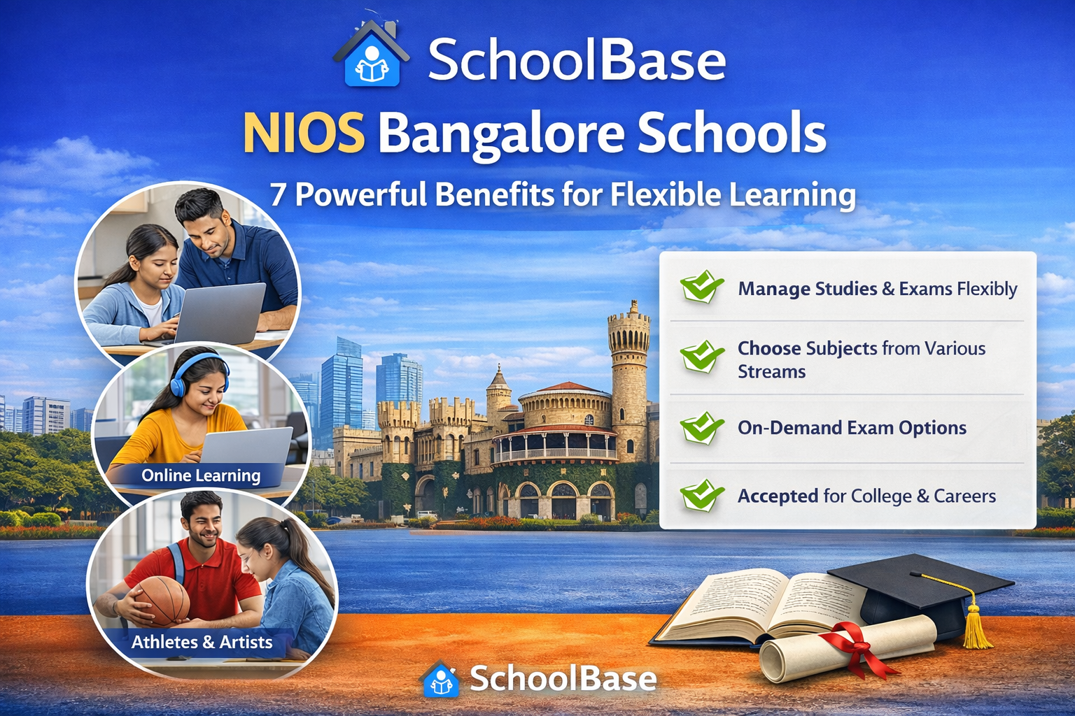 NIOS Bangalore schools offering flexible open schooling for Class 10 and 12 students