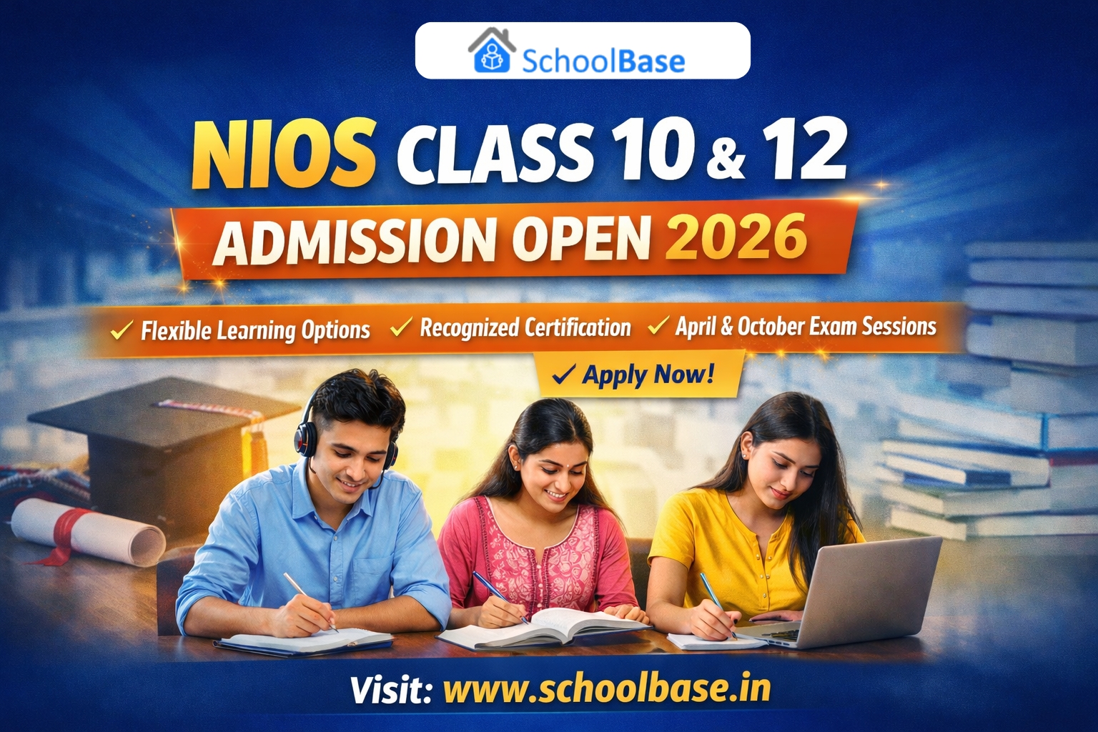 NIOS Class 10 & 12 Admission Open 2026