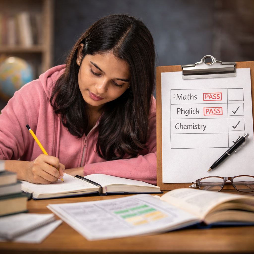 Student studying after discontinued PUC admission using Transfer of Credit to complete remaining subjects