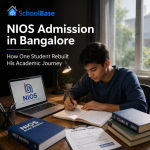 Student studying at desk for NIOS Admission in Bangalore 2026 showing academic journey and preparation