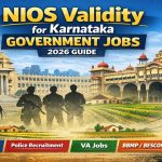 NIOS validity for Karnataka government jobs including KPSC police recruitment VA jobs and BESCOM 2026 guide