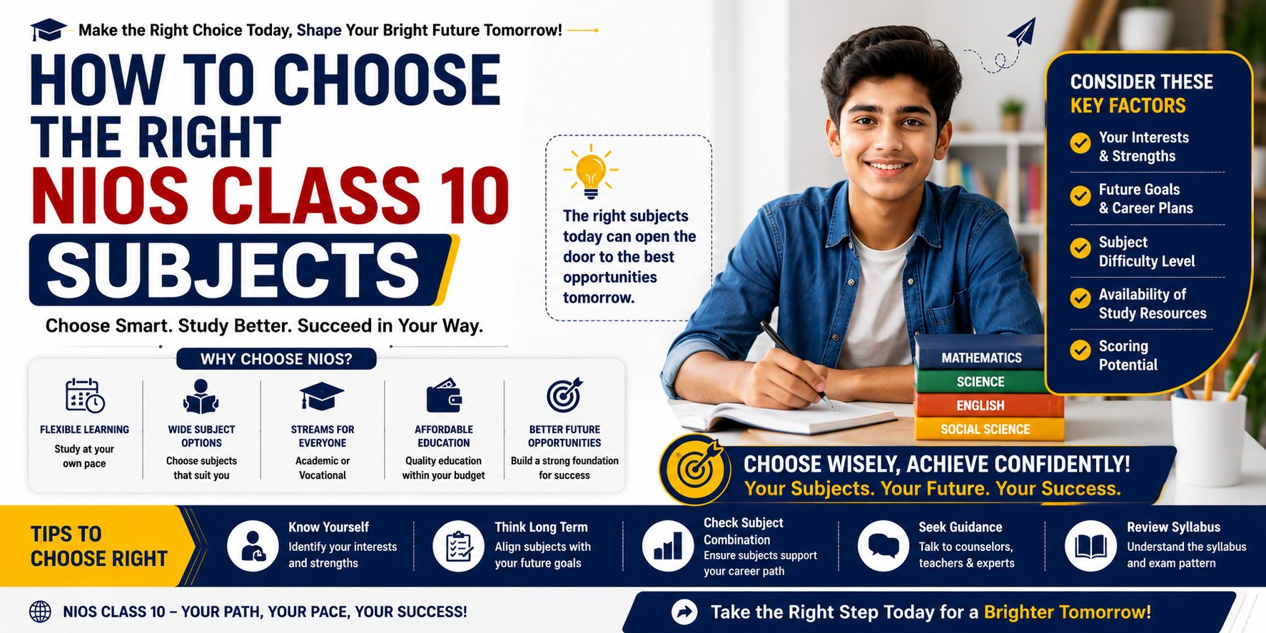 How to Choose the Right NIOS Class 10 Subjects