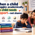 When a child struggles academically, the child needs support